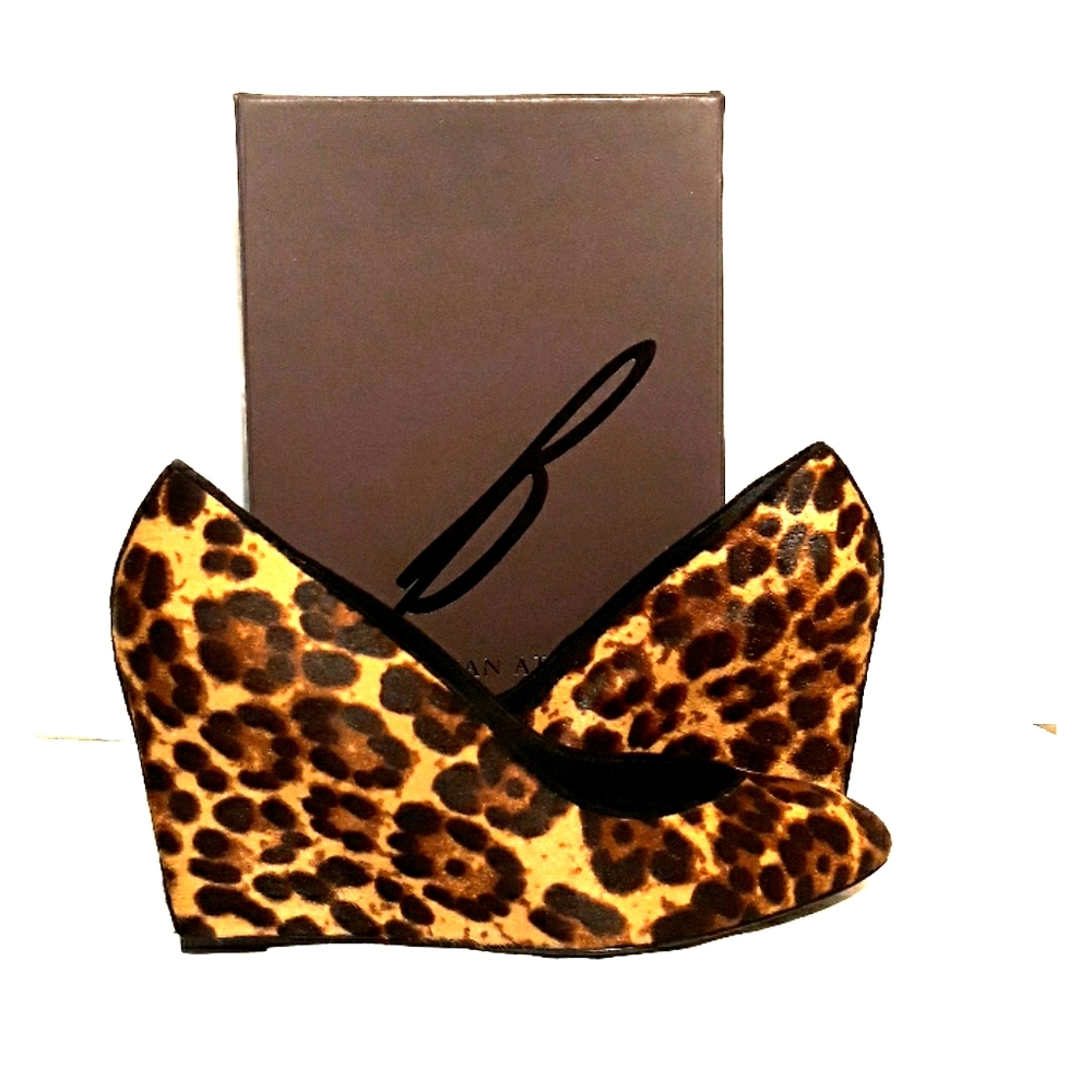 NIB Brian Atwood "Bejo" Ponyhair Wedge Pump 10m